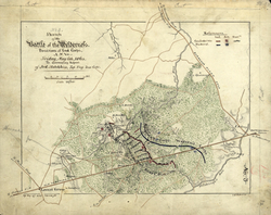 Battle map of The Wilderness by Jed. Hotchkiss